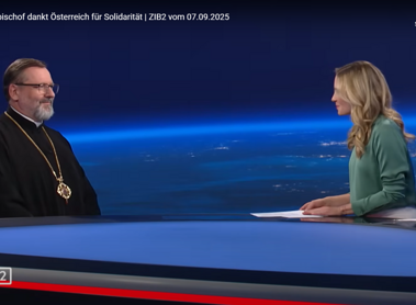Swjatoslaw Schewtschuk mit Margit Laufer / Zeit im Bild ORF